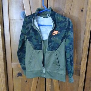 Nike Green and Orange Camo Jacket